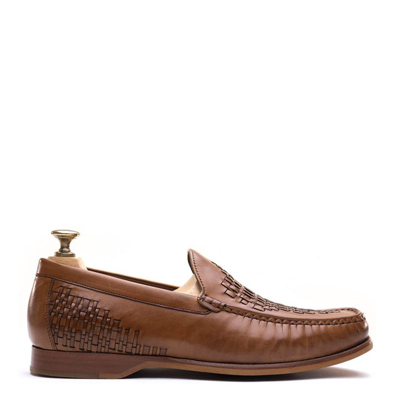 Men Slip-On Leather Tassel Saddle Drift Loafer