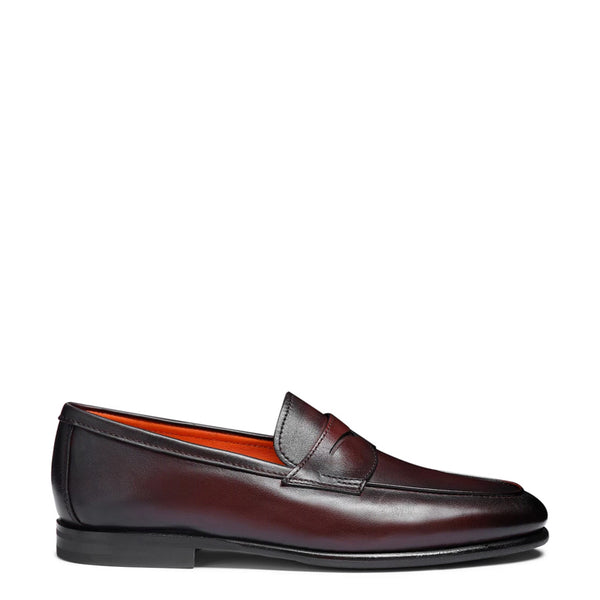 Penny Solid Leather Carlo Burgundy Loafer