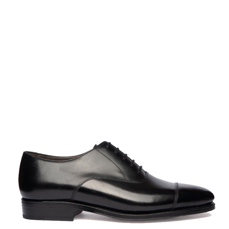Plain Classic Captoe Leather Oxford Shoe Burgundy