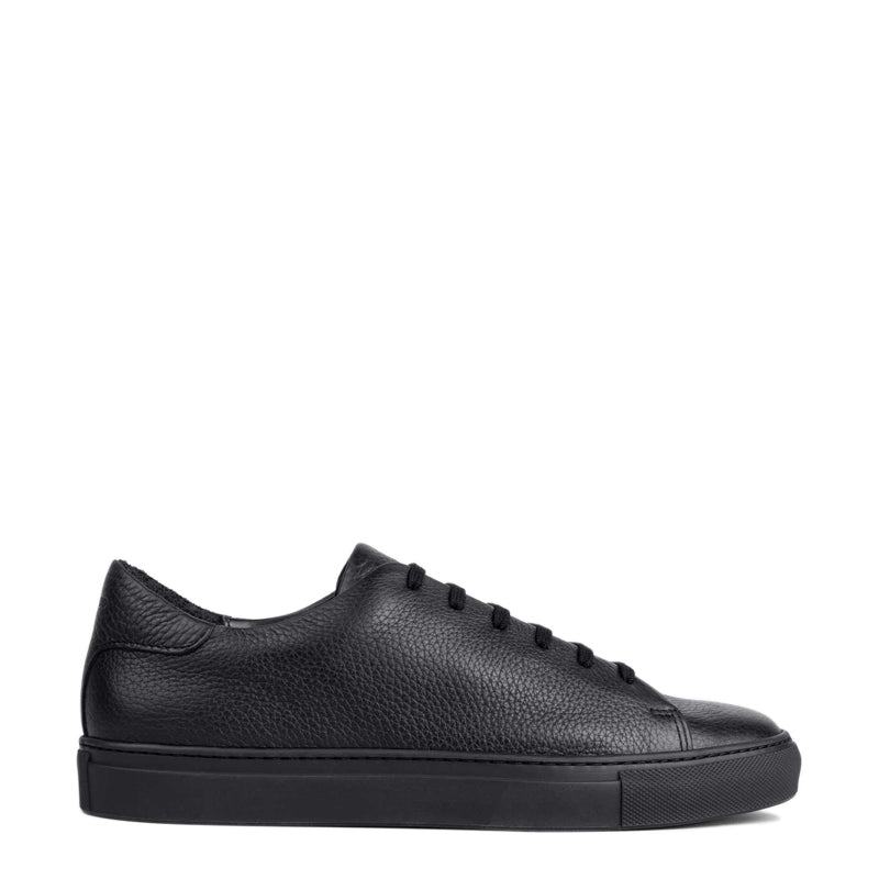 Vegan Leather Low-Top Sneakers Black