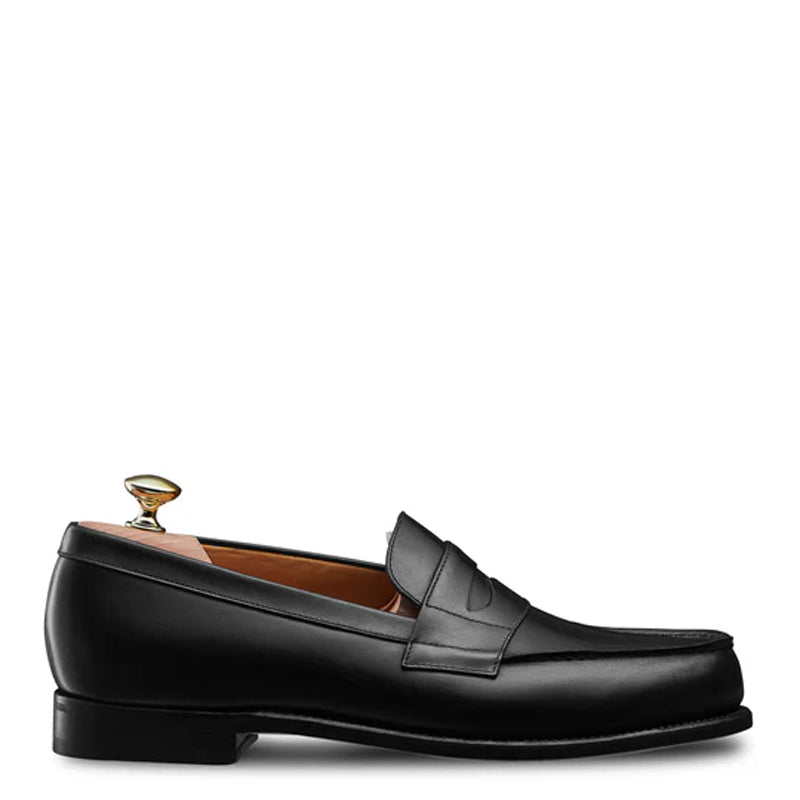 Classic Leather Black Penny Loafer For Men