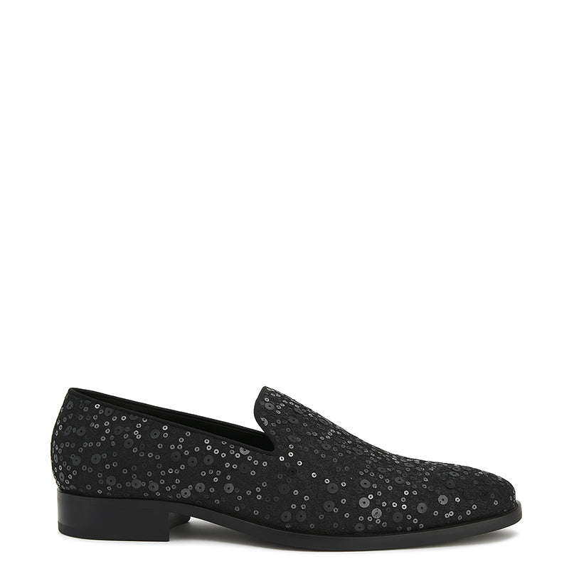 Men's Black Sequin Loafer