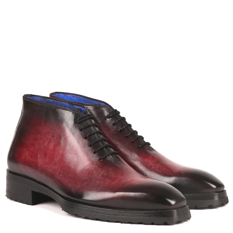 Men Custom Handmade Leather Ankle Boot Brown