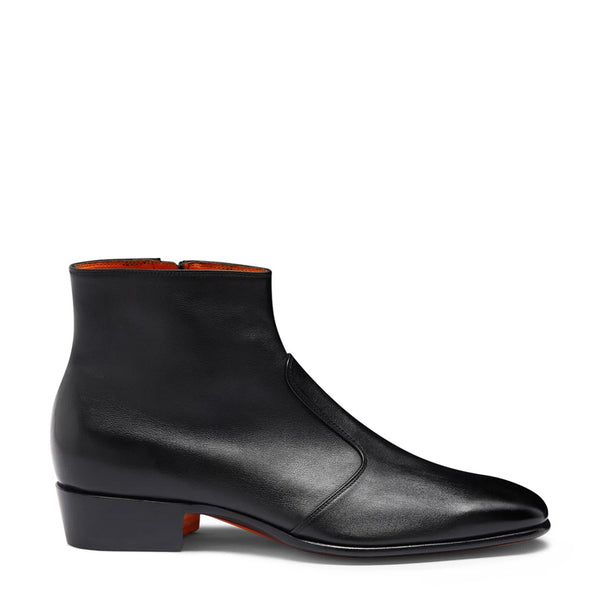 Premium Polished Leather Side Zipper Boot
