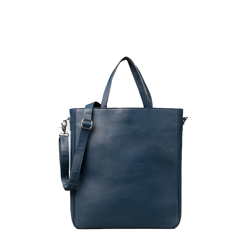 The Poet Leather Tote Grey Bag