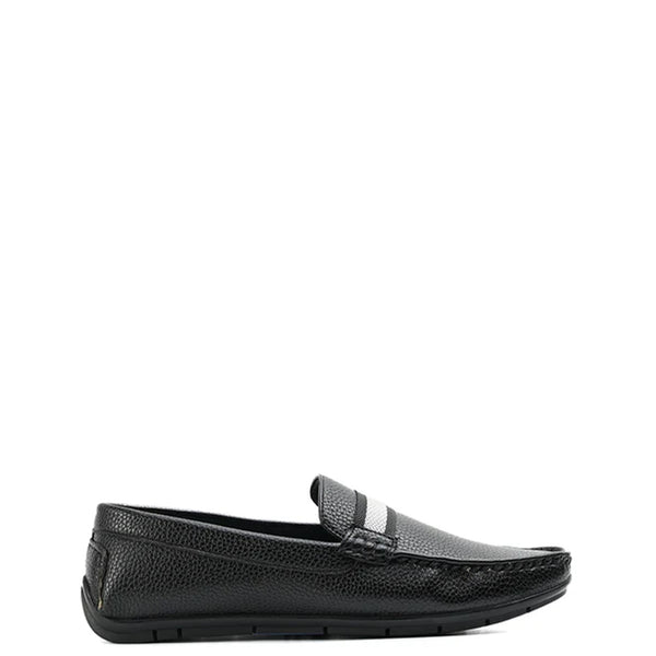 Classic Textured Leather Driving Loafer