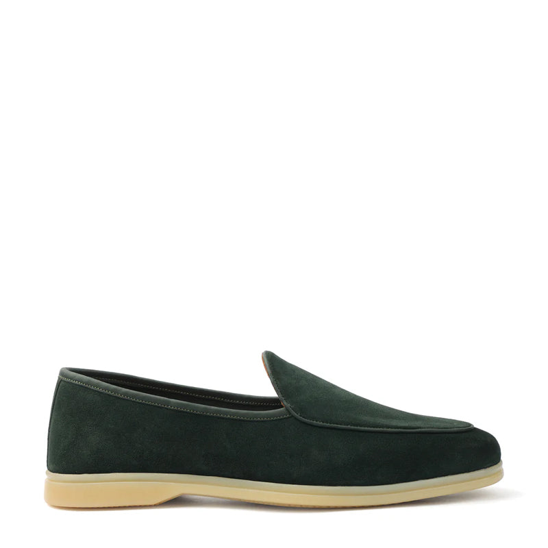 men's green suede dress shoes David August Suede Penny Loafer in Sport Green 10.5 main image 1