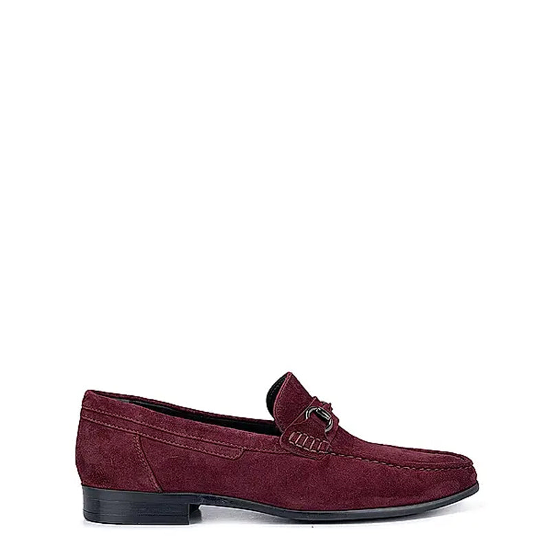 Suede Leather Formal Horsebit Buckled Blue Loafer