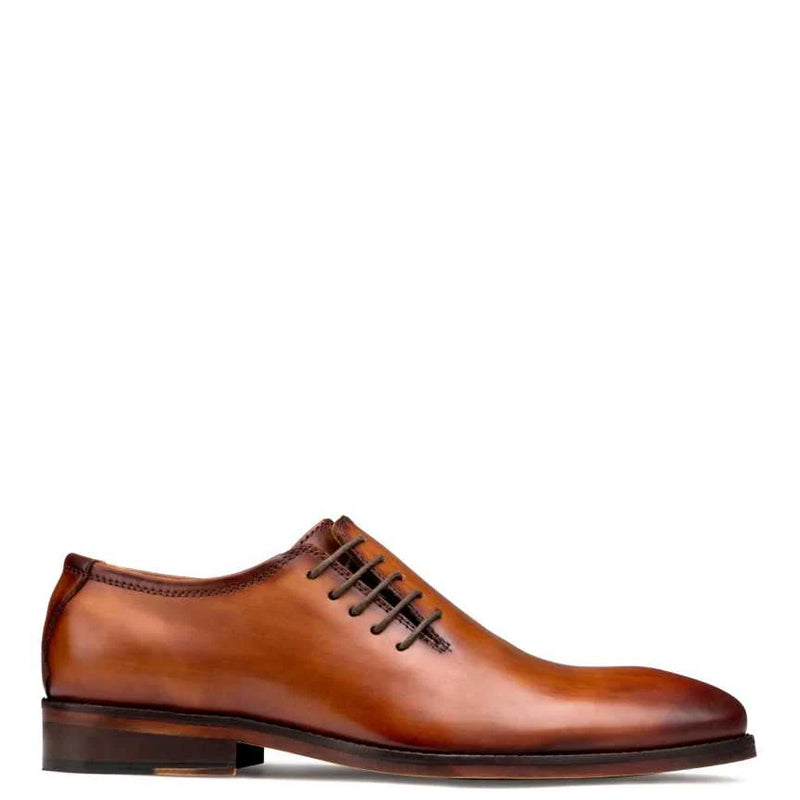Side Lace-Up Wholecut Leather Tan Oxford Shoe Side Lace-Up Wholecut Leather Tan Oxford Shoe