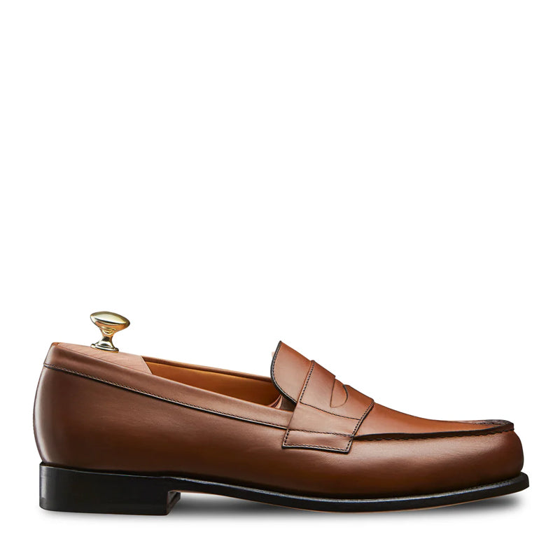 Classic Leather Black Penny Loafer For Men