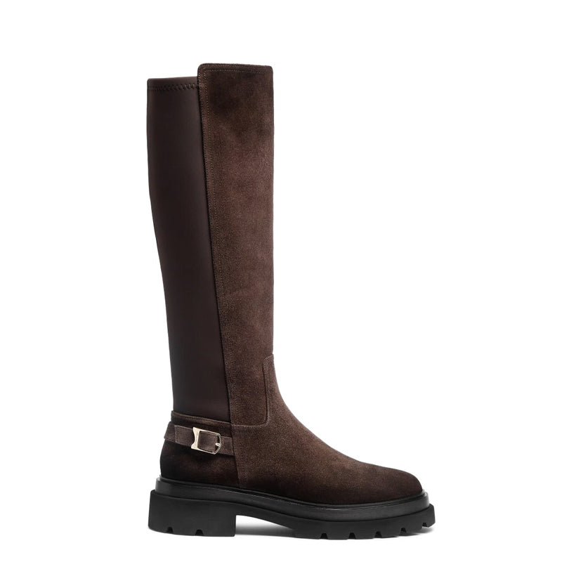Women Suede High Heel Boots With Chain