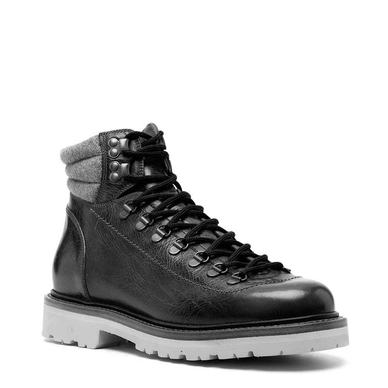 Wine Padded Ankle Lace Up boots