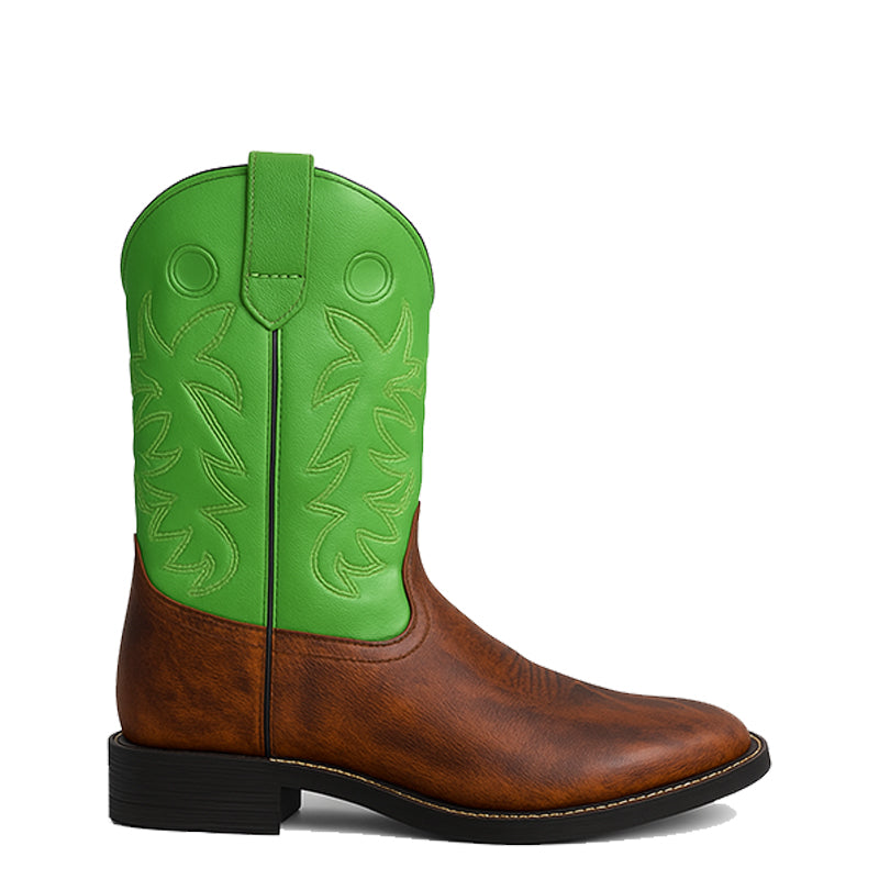 Green Flame Western Gaiter Cowboy Boot