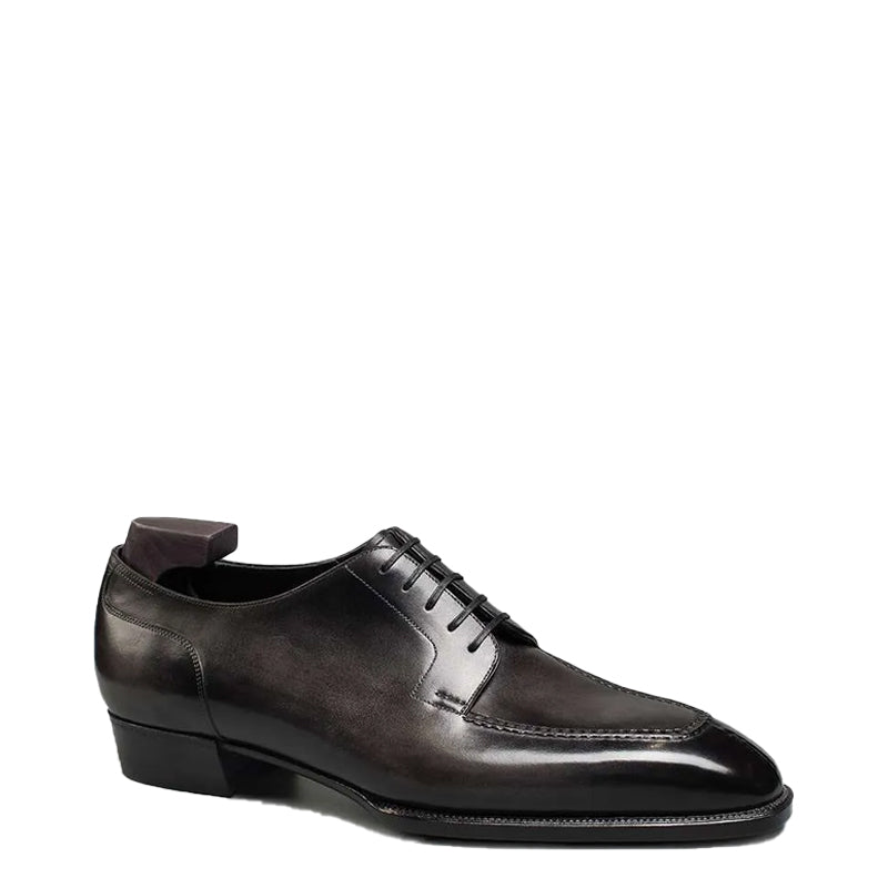 HandPainted Wholecut Split Toe Leather Oxford Tan / Brown Shoe