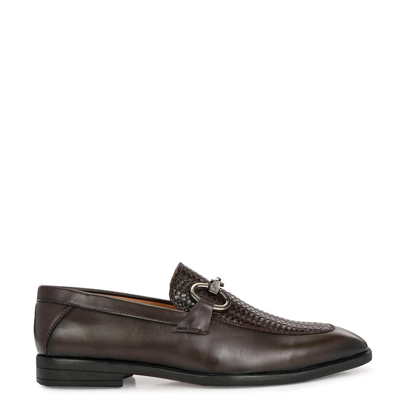 Classic Leather Horsebit Buckled Brown Loafer