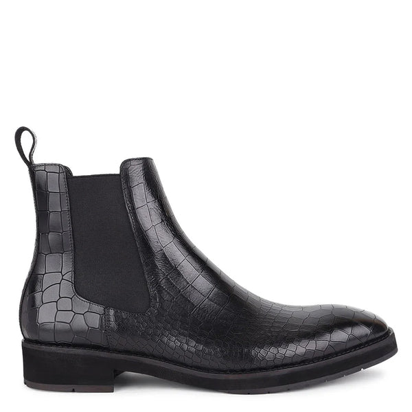 Stylish Croco Italian Leather Chelsea Boot