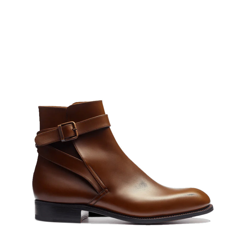 Classic Plain Solid Leather Stylish Jodhpur Boots