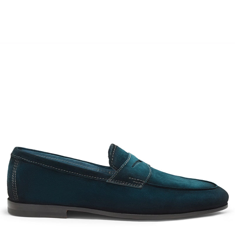 Men’s Natural Suede Penny Loafers – Classic Slip-On