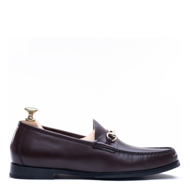 Men Tuscany Buckle Leather Brown Loafer