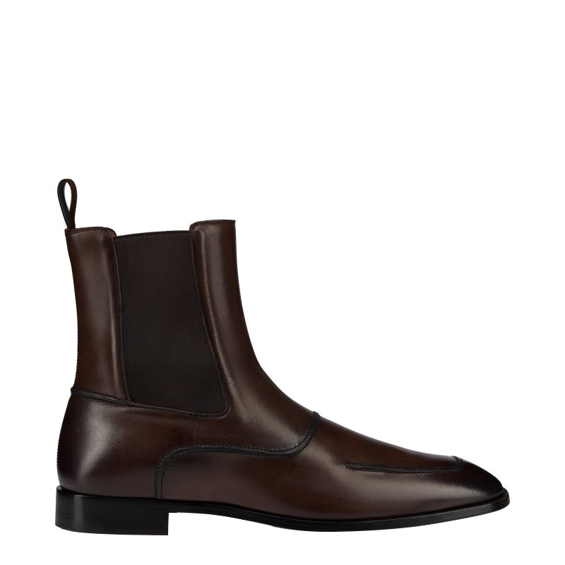 AREA FORTE Italian Leather Chelsea Boots Mens Size 11 Medium Brown Classic Brown Chelsea Boots - Italian Shoes Company main image 3
