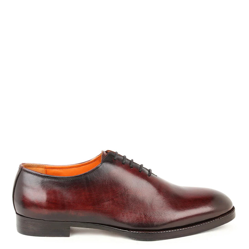 Patina Classic Wholecut Italian Leather Oxford Shoe Burgundy