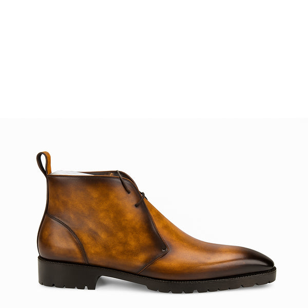 Mens Premium Leather Chukka Boots