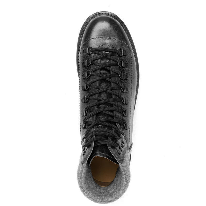 Wine Padded Ankle Lace Up boots