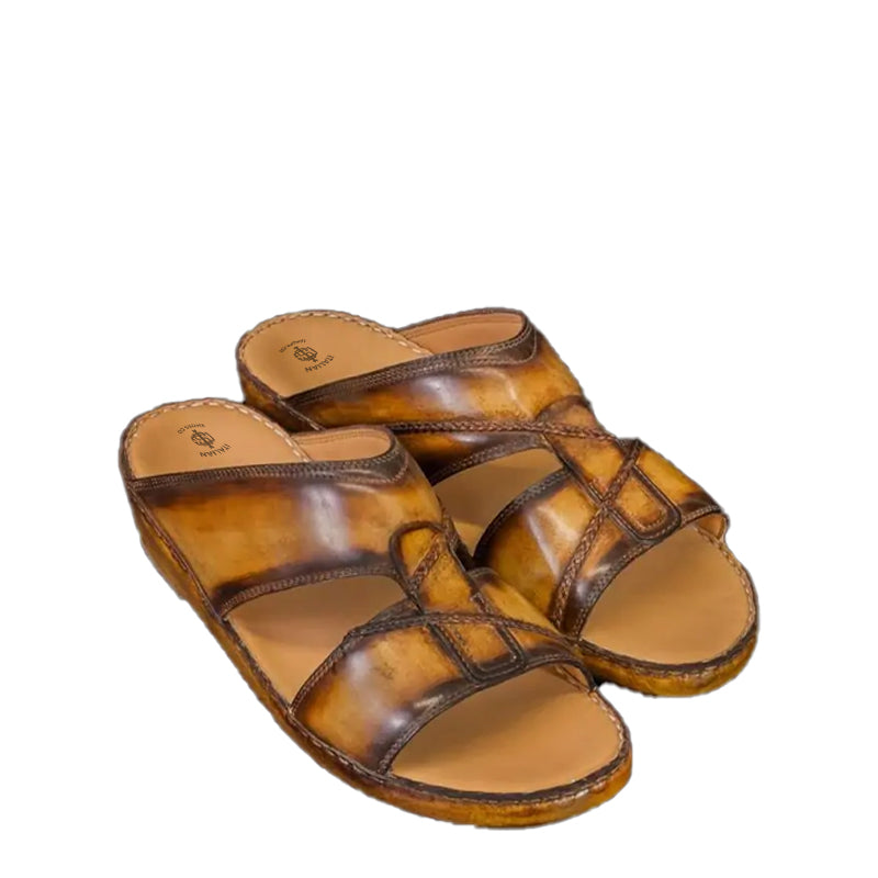 Luxury Handmade Leather Comfort Arabic Tan Sandal