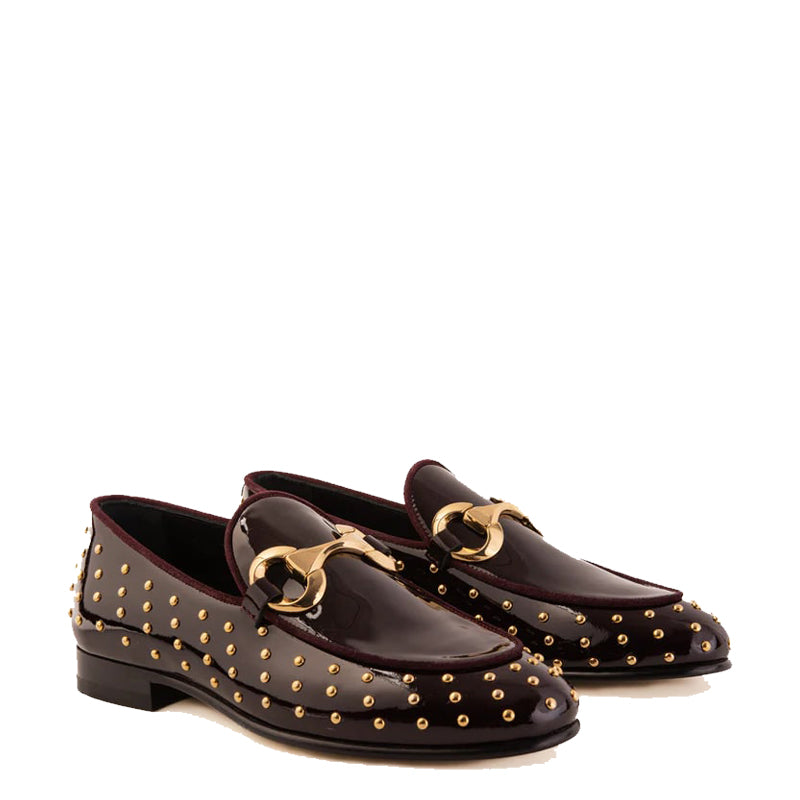 Spike Leather Bit Dress Loafer Men Shoe