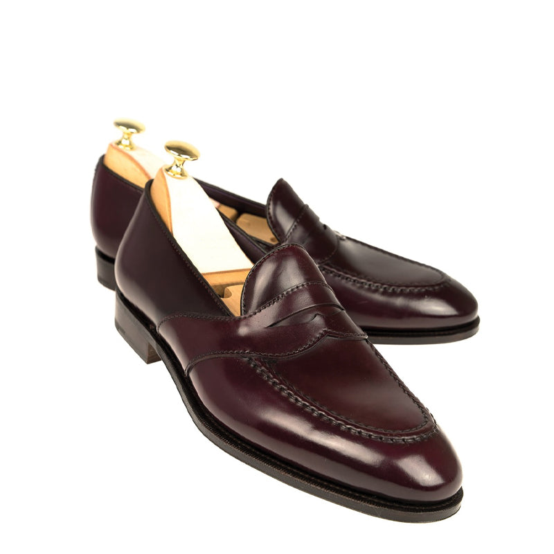 Classic Design Penny Solid Leather Loafers