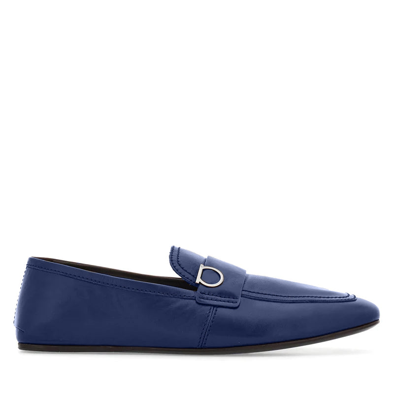 Plaque Leather Loafers