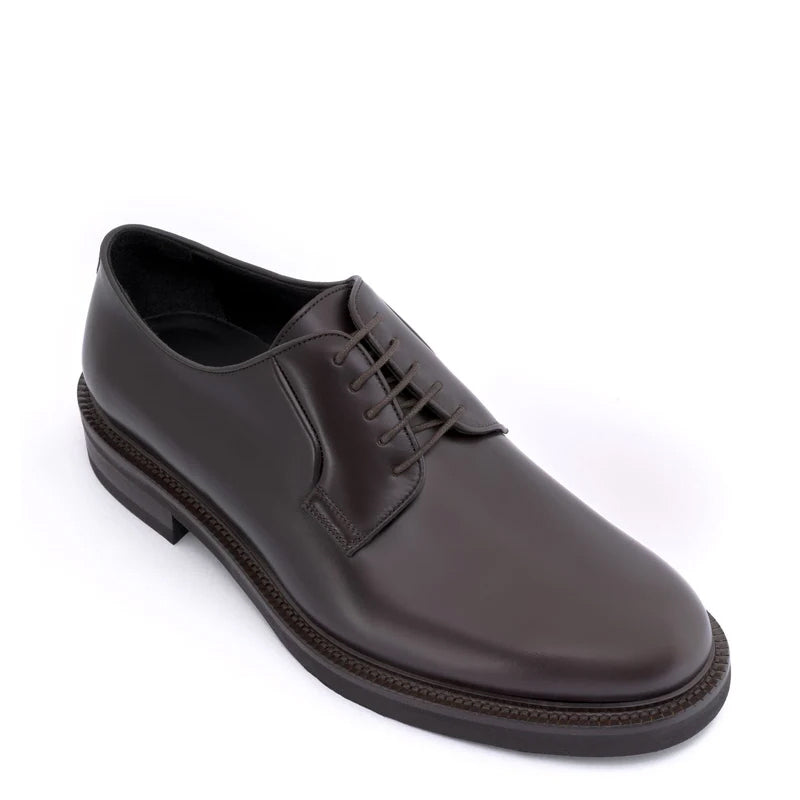 Premium Lace Up Leather Derby Brown Shoe