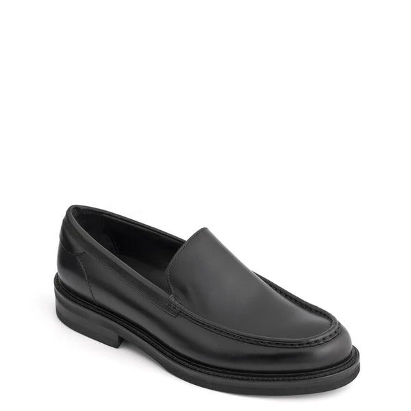 Round Toe Slip On Leather Loafer