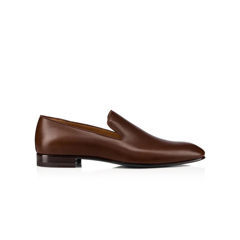 Luxurious Brown Leather Slip-on