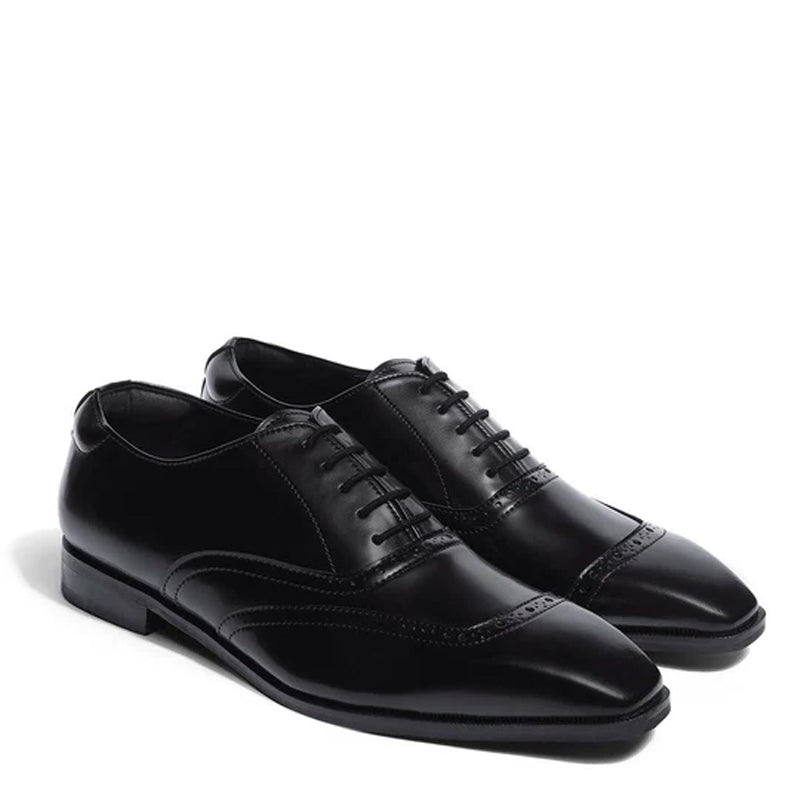 Premium Classic Design Italian Leather Oxford Shoe Black