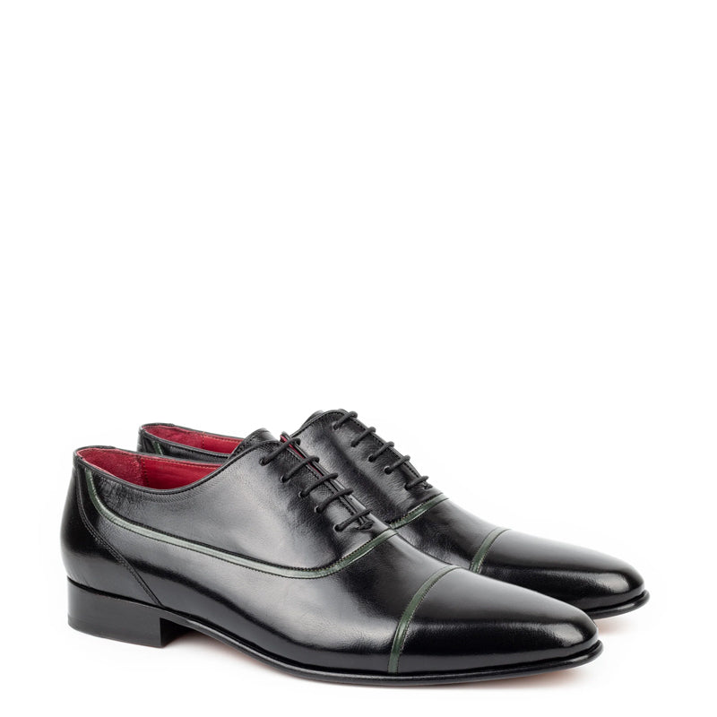 Plain Classic Design Leather Formal Oxford Shoe Black