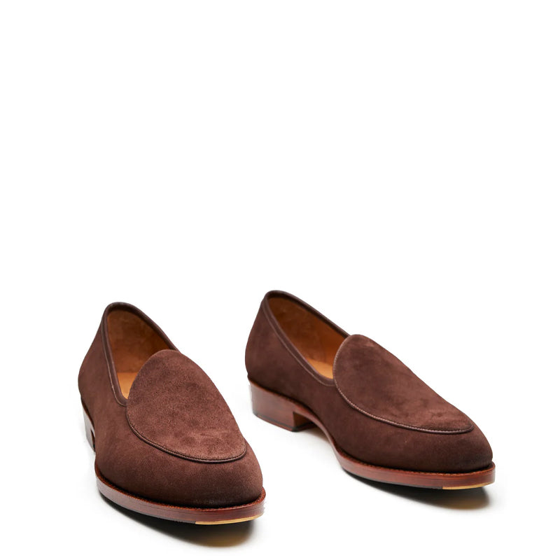 Belgian Loafer Suede Leather Summer Classis Brown