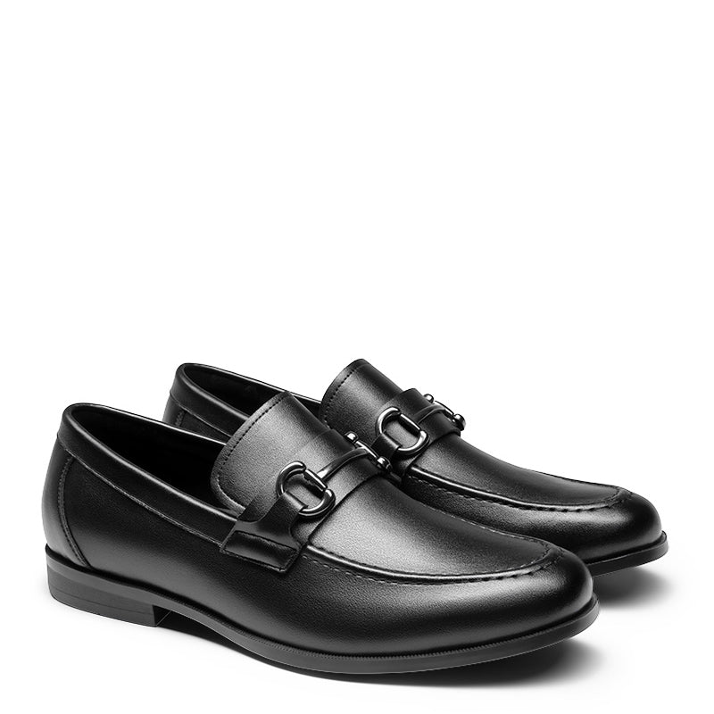 Metallic Slip On Dress Loafer Black