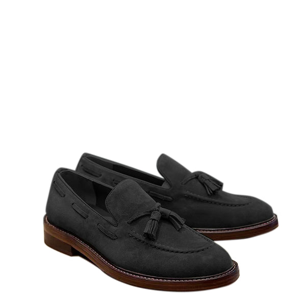Comfort Tassel Penny Loafer in Suede Leather