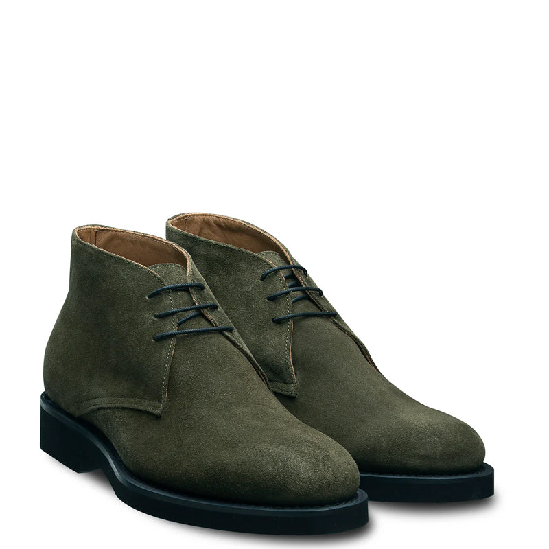 Pure Leather Suede Desert Chukkas Boot Dark Brown