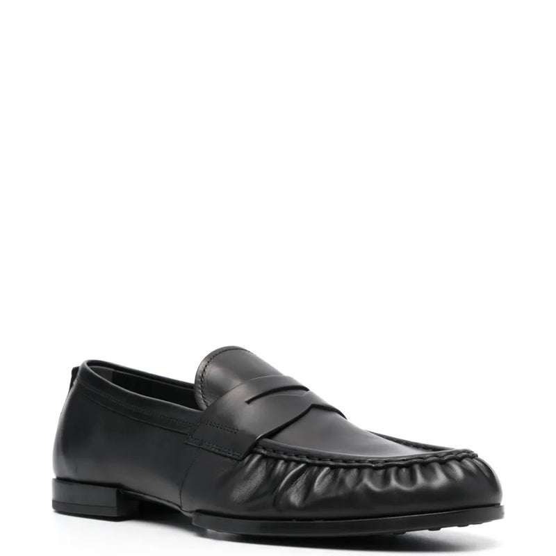 Penny Smooth Leather Black Loafer