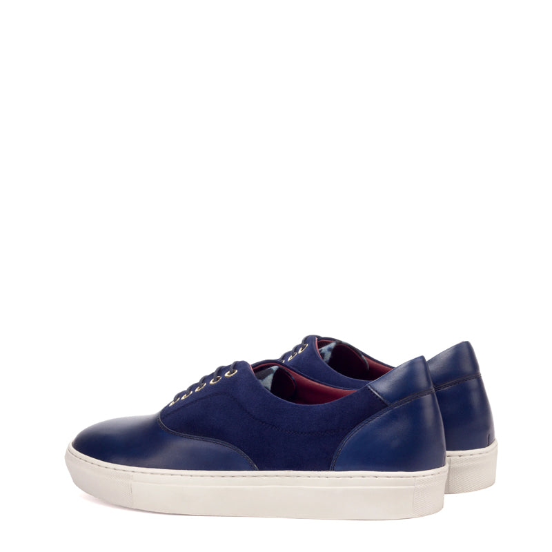Men Suede Handmade Comfort Blue Sneaker