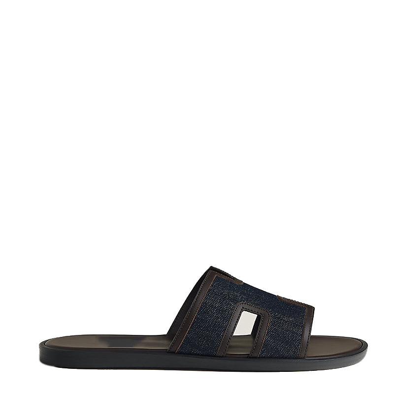 Haven Textured H Style Dual Slip-On in Canvas Blue and Brown