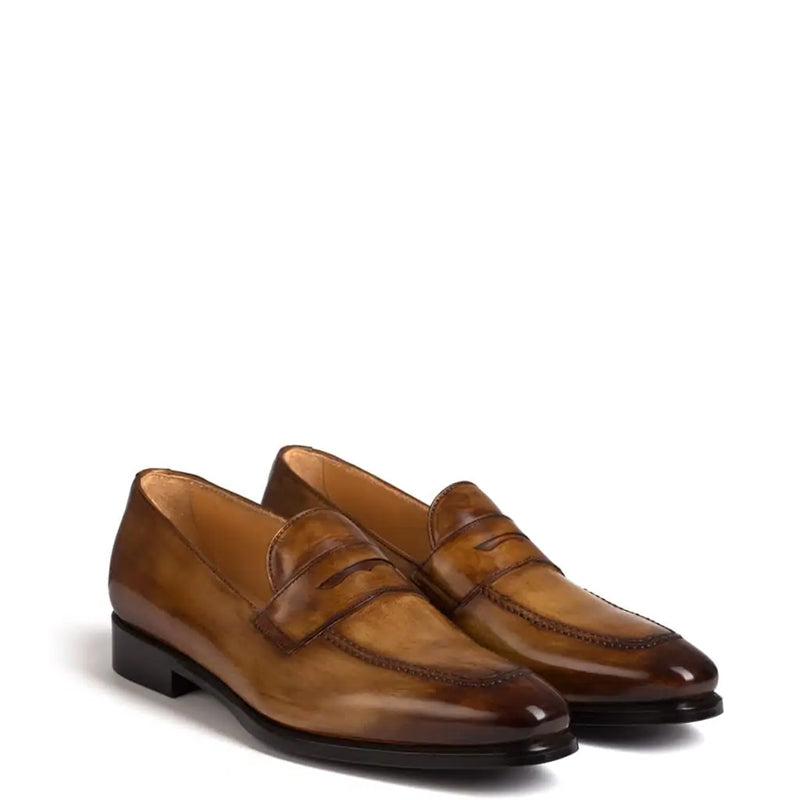 Classic Penny Shiny Leather Blue Loafer