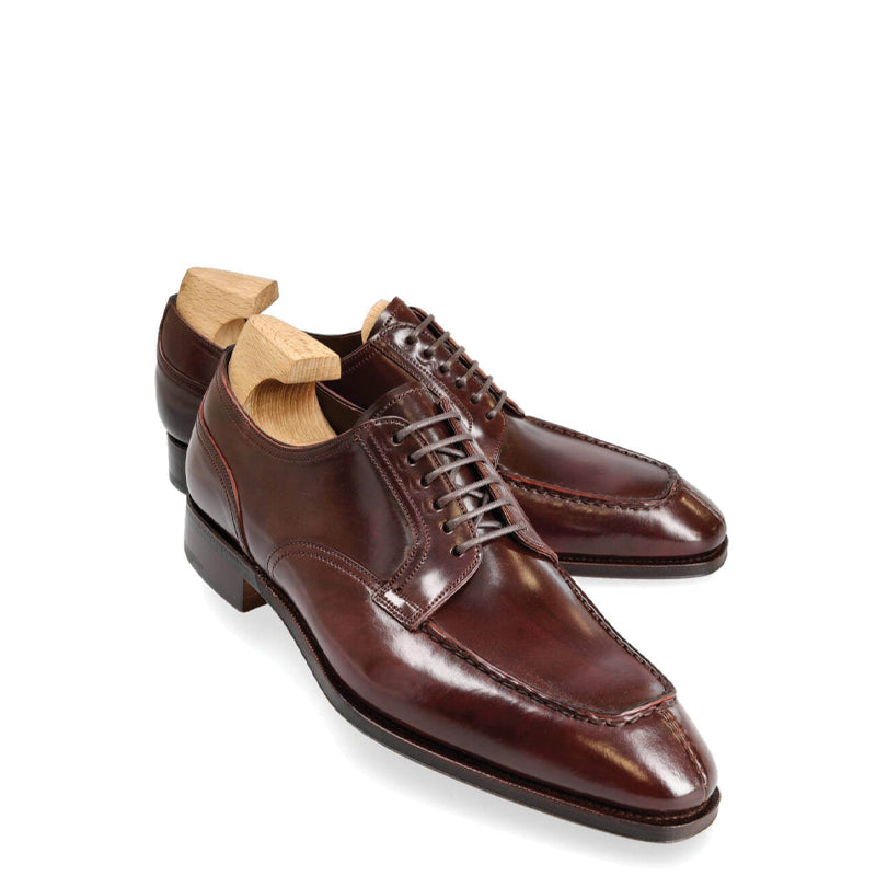 Classic Design Split Toe Leather Derby Shoe Tan