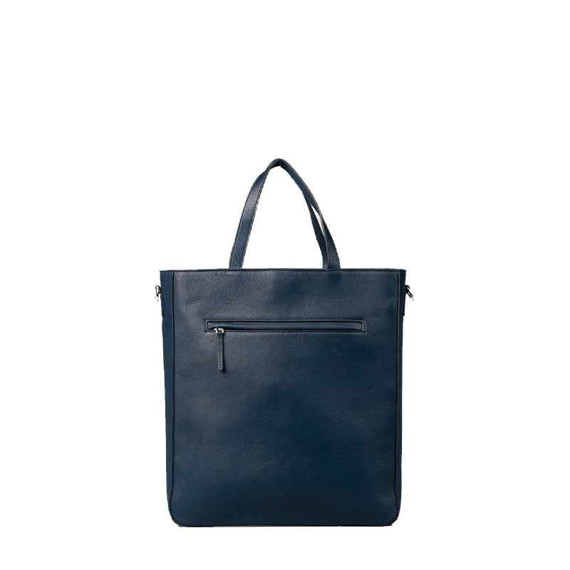 The Poet Leather Tote Grey Bag