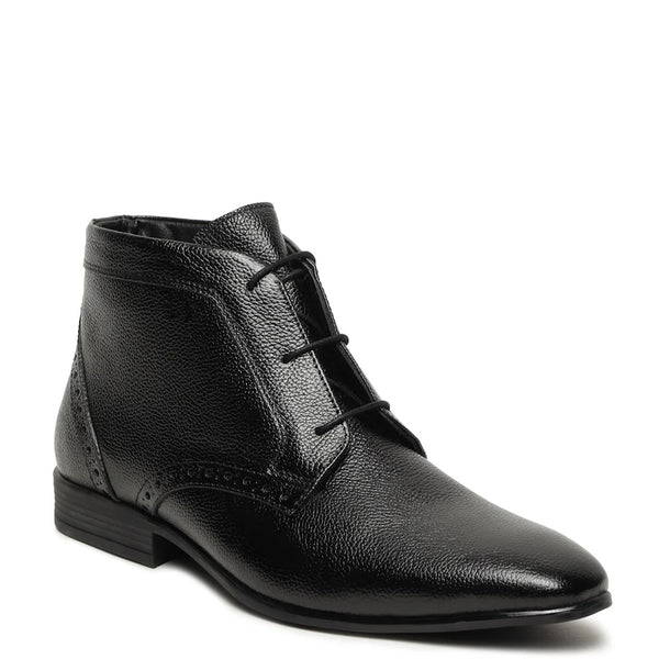 Premium Lace Up Leather Chukkas Boots