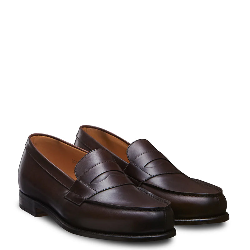 Classic Leather Black Penny Loafer For Men