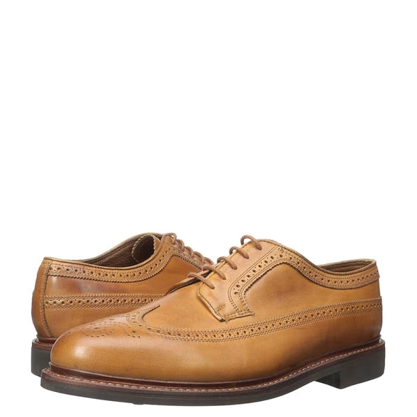 Classic Design Wingtip Leather Oxford Shoe Tan
