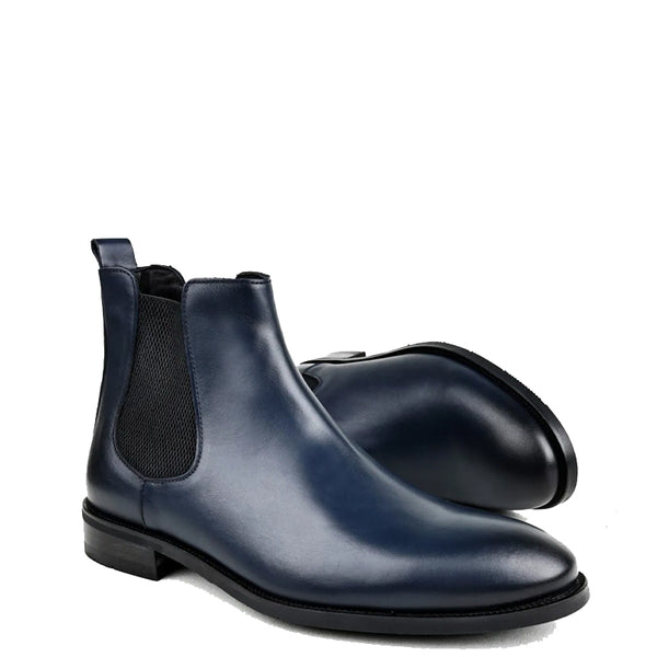 Luxury Polished Leather Stylish Chelsea Boots